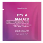 Збуджуючий гель з ефектом вібрації Bijoux Indiscrets Liquid Vibrator It's A Match, 1 мл - Фото №1