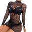 Сукня Star Night Hollow Fishnet Transparent Rhinestone Dress, чорна - Фото №4