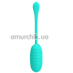 Виброяйцо Pretty Love Kirk Super Soft Silicone, бирюзовое - Фото №1
