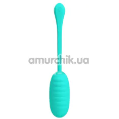 Виброяйцо Pretty Love Kirk Super Soft Silicone, бирюзовое - Фото №1