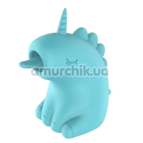 Симулятор орального секса для женщин с вибрацией Univibe Sexy Unicorn, голубой