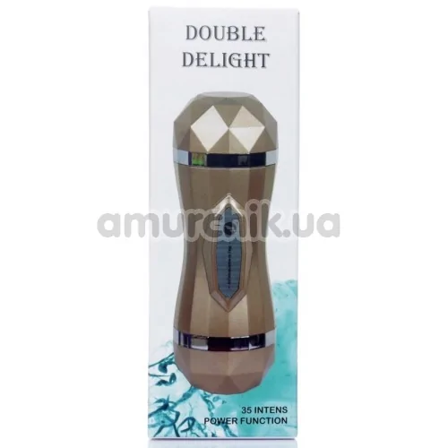 Мастурбатор з вібрацією Double Delight, тілесний
