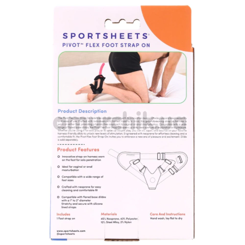 Фиксатор на ногу для секс-игрушек Sportsheets Pivot Flex Foot Strap On, черный