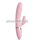 Вибратор с толчками и подогревом Tongue Extension Vibrating, розовый - Фото №1