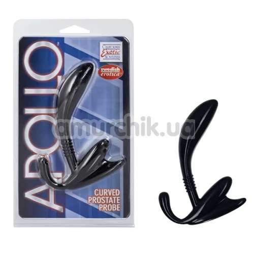 Стимулятор простати для чоловіків Apollo Curved Prostate Probe, чорний
