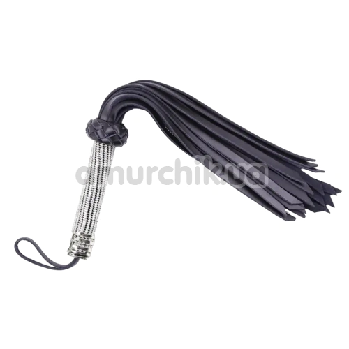 Флоггер DS Fetish Rhinestone Pen Flogger 46, черный