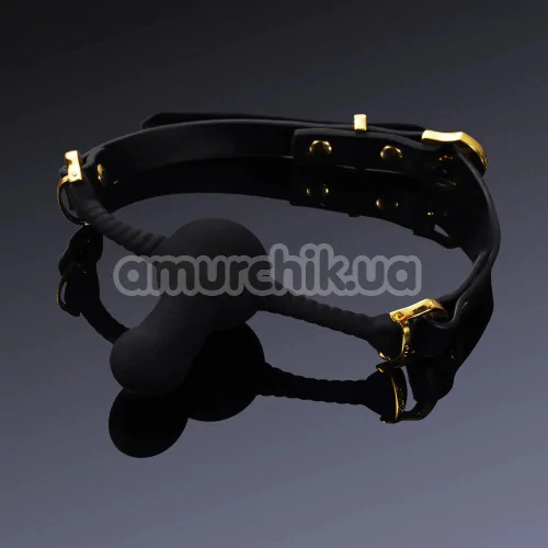 Кляп з фалоімітатором Upko Desire for Mouth Bondage Collection Dildo-shaped Mouth Gag, чорний