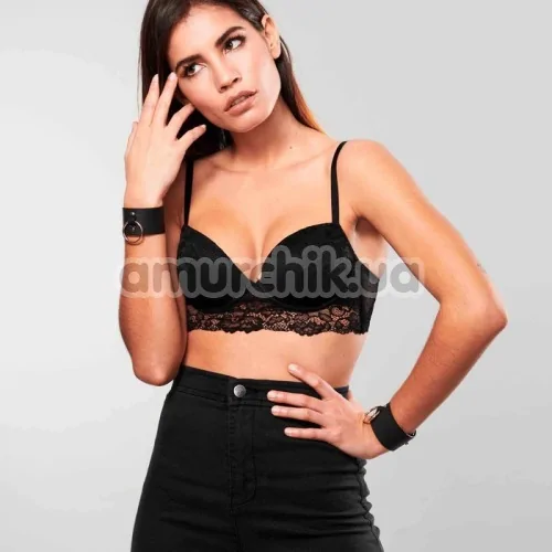 Наручники Bijoux Indiscrets Maze Wide Cuffs, черные