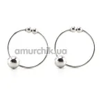 Прикраси для сосків Nipple Bull Rings, срібні - Фото №1