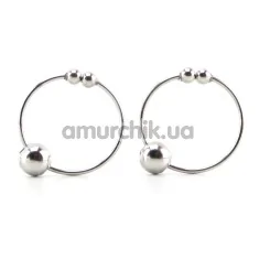 Прикраси для сосків Nipple Bull Rings, срібні - Фото №1