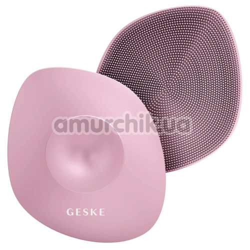 Щетка для тела Geske Body Brush 4 in 1 Suction Mount Metal, светло-розовая
