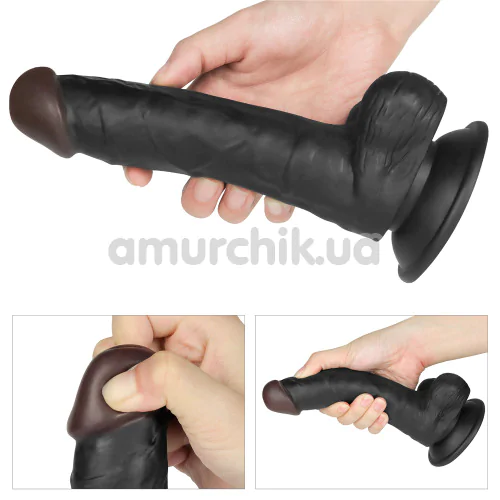 Cтрапон з вібрацією Ingen Easy Strapon Set 7.5 With Balls, чорний