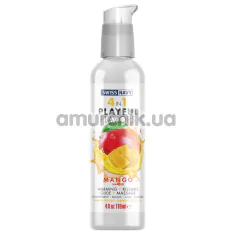 Лубрикант с согревающим эффектом Swiss Navy 4 in 1 Playful Flavors Mango - манго, 118 мл - Фото №1