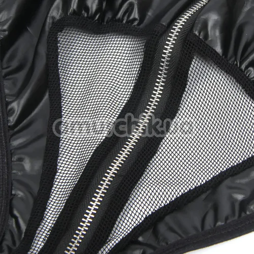 Костюм кішечки Star Night Faux Leather Kitty Set, чорний: боді + гартери + вушка