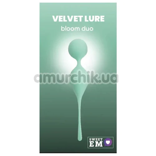 Вагинальные шарики Sweet Em Velvet Lure Bloom Duo, бирюзовые