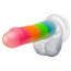 Фалоімітатор Neo Elite Glow In The Dark Rainbow Rave 6.5, різнокольоровий - Фото №4