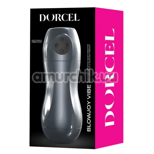 Мастурбатор з вібрацією і всмоктуванням Dorcel Blowjoy Vibe, сірий