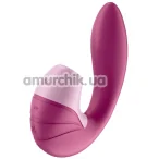 Вибратор с вакуумным стимулятором Satisfyer Supernova, бордовый - Фото №1