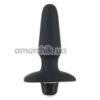 Анальная пробка с вибрацией Sweet Smile Rechargeable Butt Plug, черная - Фото №1