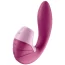 Вибратор с вакуумным стимулятором Satisfyer Supernova, бордовый - Фото №1