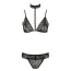 Комплект Cottelli Collection Bra and Slip 2213060 чорний: бюстгалтер + трусики-стрінги - Фото №4