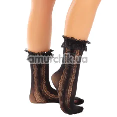 Носки Leg Avenue Sweetheart Lace Ankle Socks, черные - Фото №1