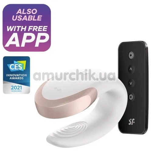 Вібратор Satisfyer Double Love Luxury Partner Vibrator, білий