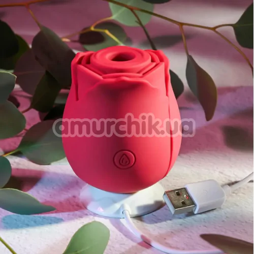 Симулятор орального секса для женщин Eve's Ravishing Rose Clit Pleaser, красный