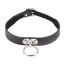 Ошейник DS Fetish Collar With Ring & Without Line, черный - Фото №1