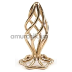 Анальная пробка Lockink Sevanda Hollow Spiral Anal Plug М, золотая - Фото №1