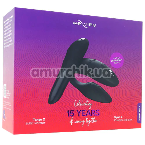 Набор We-Vibe 15 Years Anniversary Collection: We-Vibe Tango X + We-Vibe Sync 2, черный
