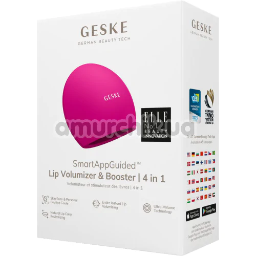 Устройство для увеличения объема губ Geske Lip Volumizer & Booster Big 4 in 1, ярко-розовое