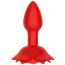 Анальная пробка с вибрацией и ротацией Boss Series Rotating Butt Plug Flower, красная - Фото №4