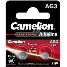 Батарейки Camelion Alkaline LR41 (AG3), 2 шт - Фото №1