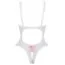 Боди Cotelli Collection Crotchless Peephole Body 640015, белое - Фото №4