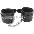 Наручники Behave! Luxury Fetish Obey Me Leather Hand Cuffs, чорні - Фото №1