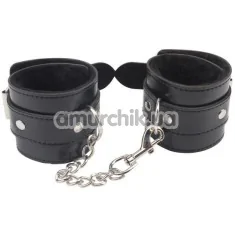 Наручники Behave! Luxury Fetish Obey Me Leather Hand Cuffs, чёрные - Фото №1