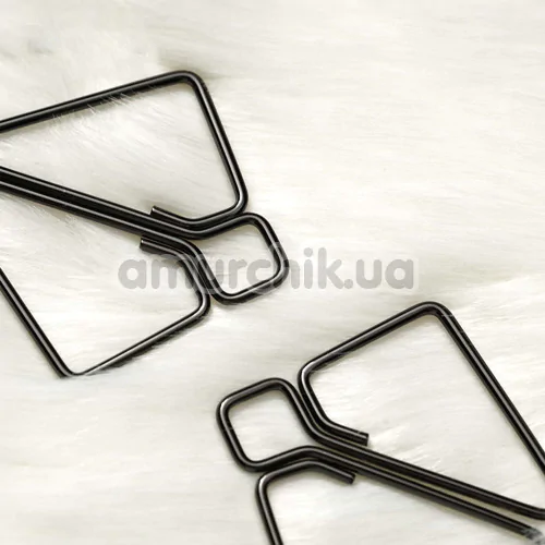Зажимы для сосков Lockink Minimalism Metal Nipple Clamps, серебряные