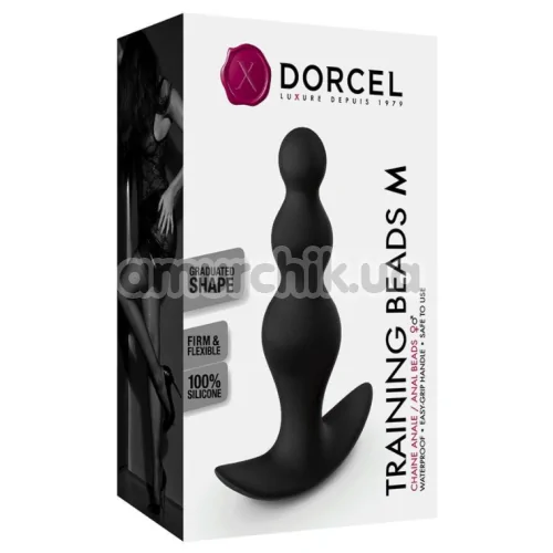 Анальная пробка Dorcel Training Beads M, черная