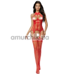 Комбинезон Bodystocking 2054, красный - Фото №1