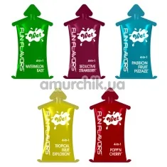 Массажный лубрикант с согревающим эффектом Wet Fun Flavors 4-in-1, 10 мл в ассортименте - Фото №1