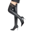 Панчохи Star Night PU Leather Thigh High Stockings, чорні - Фото №1