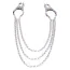 Зажимы для сосков Master Series Affix Triple Chain Nipple Clamps, серебряные - Фото №1