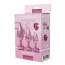 Набор из 3 анальных пробок с розовым кристаллом Gleaming Love Pearl Pink Plug Set, розовый - Фото №3