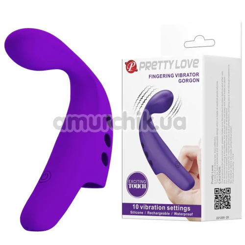 Вибратор на палец Pretty Love Fingering Vibrator Gorgon, фиолетовый