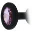 Анальна пробка з рожевим кристалом All Time Favorites Silicone Diamond Anal Plug, чорна - Фото №3