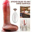 Вибратор с толчками и подогревом Realistic Silicone Heating Vibrator, телесный - Фото №6