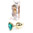 Анальная пробка с зеленым кристаллом Exclusivity Jewellery Gold Heart Plug, золотая - Фото №6