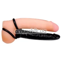 Анальна насадка Double Penetration Shaft With Cockring - Фото №1