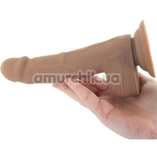 Фалоімітатор Silicone Studs 6, коричневий